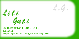 lili guti business card